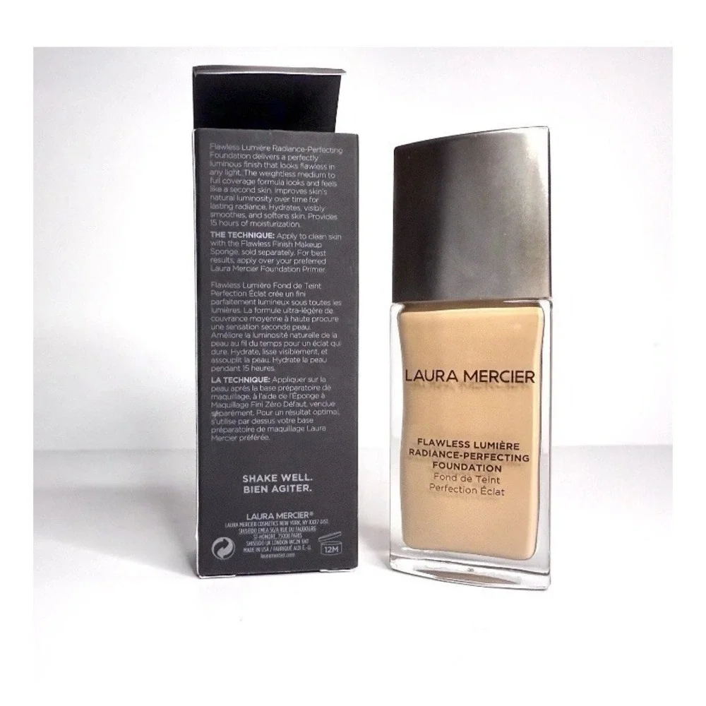 Laura Mercier Flawless Lumiere Radiance Perfecting Foundation 2W1.5 BISQUE - New